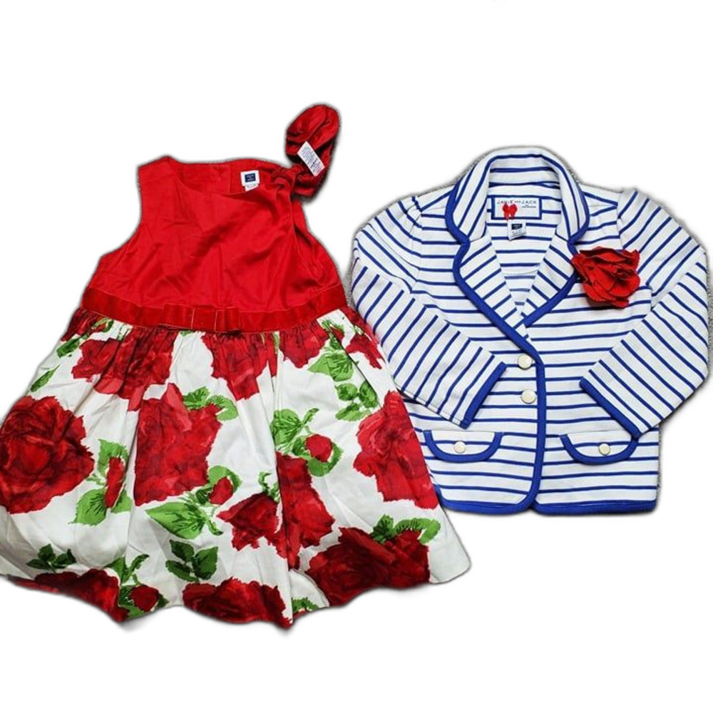Baby Girl Toddler Janie & Jack Holiday Dress & Blazer Bundle 18-24m NICE Elegant